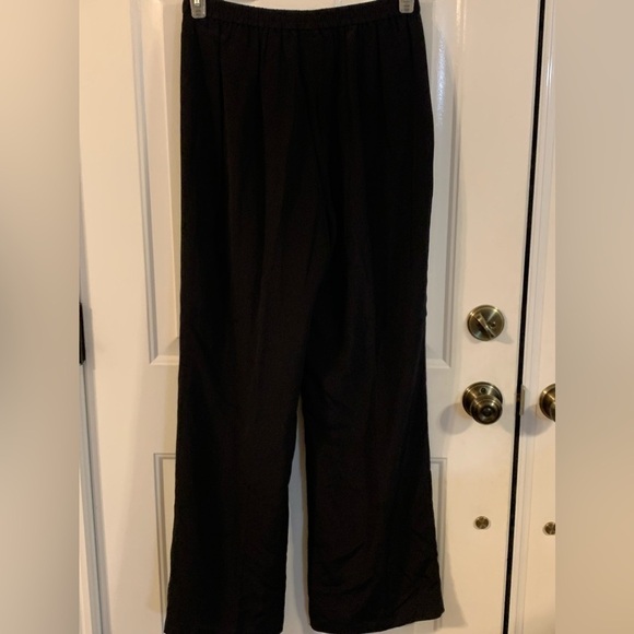 Diane Gilman 100% silk  black pants lined size small EUC - Picture 4 of 7